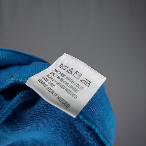 Sigrid Olsen Vtg Linen Capris Womens 12P Blue Woven Pocket Zipper 90's Y2K - Picture 9 of 10